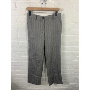 Talbots Women's Luxe Flannel Windsor Pants Lined Wide Leg Gray Size 2 Petite